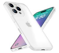 NALIA Custodia Rigida Ultra Sottile per iPhone 16 Pro - Opaca-Trasparente & 0.3mm Fina - PHANTOM (Cover Sottile & Fotocamera Protetta) - Marchio Tedesco, Colore:Bianco Trasparente