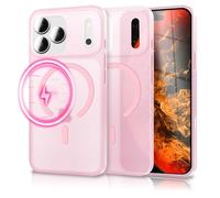 NALIA Custodia Rigida Ultra-Sottile per iPhone 17 Pro - Compatibile MagSafe & 0.3mm - THINIX (Cover Opaca Semi-Trasparente) - Marchio Tedesco, Colore:Rosa