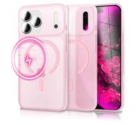 NALIA Custodia Rigida Ultra-Sottile per iPhone 17 Pro Max - Compatibile MagSafe & 0.3mm - THINIX (Cover Opaca Semi-Trasparente) - Marchio Tedesco, Colore:Rosa