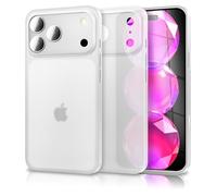 NALIA Custodia Rigida Ultra Sottile per iPhone 17 Pro Max - Opaca-Trasparente & 0.3mm Fina - PHANTOM (Cover Sottile & Fotocamera Protetta) - Marchio Tedesco, Colore:Bianco Trasparente