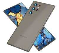 NALIA Custodia Rigida Ultra Sottile per Samsung Galaxy S24 Ultra - Opaca-Trasparente & 0.3mm Fina - PHANTOM (Cover Sottile & Fotocamera Protetta) - Marchio Tedesco, Colore:Taupe Trasparente