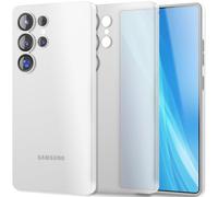 NALIA Custodia Rigida Ultra Sottile per Samsung Galaxy S25 Ultra - Opaca-Trasparente & 0.3mm Fina - PHANTOM (Cover Sottile & Fotocamera Protetta) - Marchio Tedesco, Colore:Bianco Trasparente