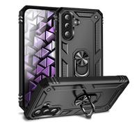 NALIA Custodia Robusta per Samsung Galaxy A36 - Anello 360° & Compatibile Supporto Magnetico - RINGDEFEND (Cover Militare) - Marchio Tedesco, Colore:Nero