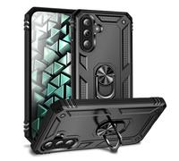 NALIA Custodia Robusta per Samsung Galaxy A56 - Anello 360° & Compatibile Supporto Magnetico - RINGDEFEND (Cover Militare) - Marchio Tedesco, Colore:Nero