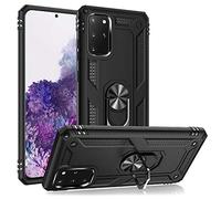 NALIA Custodia Robusta per Samsung Galaxy S20 Plus - Anello 360° & Compatibile Supporto Magnetico - RINGDEFEND (Cover Militare) - Marchio Tedesco, Colore:Nero