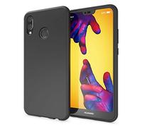 NALIA Custodia Silicone Neon per Huawei P20 Lite - Soft-Touch & Segnale Neon - NEONSHOCK (Cover Protettiva) - Marchio Tedesco, Colore:Nero
