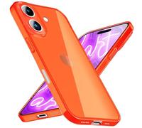 NALIA Custodia Silicone Neon per iPhone 16 - Colore Segnaletico Vivace & Lenti - VIBE (Cover Trasparente) - Marchio Tedesco, Colore:Arancione