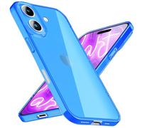NALIA Custodia Silicone Neon per iPhone 16 Plus - Colore - Cover, Blu | Protezione Fotocamera Integrata, Neon Vibes & Look Segnaletico, Antiscivolo & Piacevole Al Tatto, VIBE