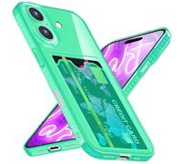 NALIA Custodia Silicone Neon per iPhone 16 Plus - Cover, Turchese | Protezione Airbag Neon, Protezione Modulo Precisa, Sostituisce Il Portafoglio, Vestibilità Perfetta, CARDPOP