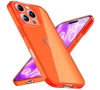 NALIA Custodia Silicone Neon per iPhone 16 Pro Max - Colore Segnaletico Vivace & Lenti - VIBE (Cover Trasparente) - Marchio Tedesco, Colore:Arancione
