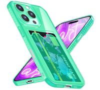 NALIA Custodia Silicone Neon per iPhone 16 Pro Max - Cover, Turchese | Protezione Airbag Neon, Protezione Modulo Precisa, Sostituisce Il Portafoglio, Vestibilità Perfetta, CARDPOP