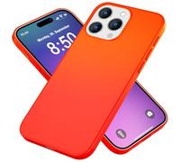 NALIA Custodia Silicone Neon per iPhone 16 Pro Max - Soft-Touch & Segnale Neon - NEONSHOCK (Cover Protettiva) - Marchio Tedesco, Colore:Arancione