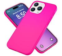NALIA Custodia Silicone Neon per iPhone 16 Pro - Soft-Touch & Segnale Neon - NEONSHOCK (Cover Protettiva) - Marchio Tedesco, Colore:Pink