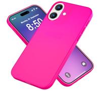 NALIA Custodia Silicone Neon per iPhone 16 - Soft-Touch & Segnale Neon - NEONSHOCK (Cover Protettiva) - Marchio Tedesco, Colore:Pink