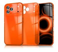 NALIA Custodia Silicone Neon per iPhone 17 Pro Max - Cover, Arancione | Protezione Fotocamera Integrata, Neon Vibes & Look Segnaletico, Antiscivolo & Piacevole Al Tatto, VIBE