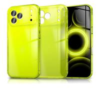 NALIA Custodia Silicone Neon per iPhone 17 Pro Max - Cover, Giallo | Protezione Fotocamera Integrata, Neon Vibes & Look Segnaletico, Antiscivolo & Piacevole Al Tatto, VIBE