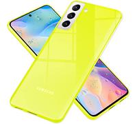 NALIA Custodia Silicone Neon per Samsung Galaxy S21 FE - Cover, Giallo | Protezione Fotocamera Integrata, Neon Vibes & Look Segnaletico, Antiscivolo & Piacevole Al Tatto, VIBE