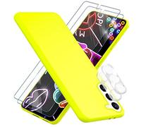 NALIA Custodia Silicone Neon per Samsung Galaxy S23 Plus - Soft-Touch & Segnale Neon - NEONSHOCK (Cover Protettiva) - Marchio Tedesco, Colore:Giallo
