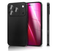 NALIA Custodia Silicone Opaca per iPhone 17 Pro Max - Slim, Nera & Antiscivolo - STRIDER (Protezione Fotocamera, Soft & Antiurto) - Marchio Tedesco