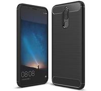 NALIA Custodia Silicone per Huawei Mate 10 Lite - Antiscivolo & Opaca - VORTEX (Effetto Spazzolato & Design Carbonio) - Marchio Tedesco