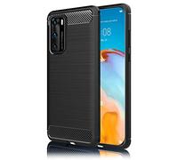 NALIA Custodia Silicone per Huawei P40 - Antiscivolo - Cover, Nero | Protezione Smart, Grip & Pulito, Look Di Livello Superiore, VORTEX