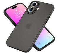 NALIA Custodia Silicone per iPhone 16 - Opaca & Grip Soft-Touch - ASTRON (Cover TPU Flessibile & Antiurto) - Marchio Tedesco, Colore:Grigio Trasparente