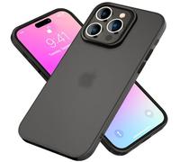 NALIA Custodia Silicone per iPhone 16 Pro Max - Opaca & Grip Soft-Touch - ASTRON (Cover TPU Flessibile & Antiurto) - Marchio Tedesco, Colore:Grigio Trasparente