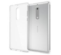NALIA Custodia Silicone Trasparente per Nokia 5 - Cover, Chiaro | Protezione Anti-Giallo, Stop The Drop, Il Tuo Daily Driver, Rendilo Invisibile, GLAZE
