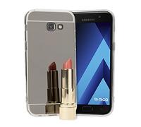 NALIA Custodia Specchio compatibile con Samsung Galaxy A3 2017, Ultra-Slim Mirror Case Cover Protettiva Silicone compatibile con Cellulare Bumper Copertura Protezione Sottile, Colore:Grigio
