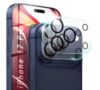 NALIA Focus.X2 MAX compatibile con Apple iPhone 17 Pro Vetro (Protezione Camera Chiara), 2 Pezzi, Vetro Temperato 9H, Anelli Anti-Riflesso, Copertura Completa Lenti, Autoadesivo, Adatto alle Cover