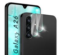 NALIA Focus.X2 MAX compatibile con Samsung Galaxy A26 Vetro Temperato (2x Protezione della Fotocamera), Pellicola Blindata con Durezza 9H, Ultra Chiara, Anti-Impronte, Antigraffio, Case-Friendly