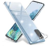 NALIA Glitter Cover compatibile con Samsung Galaxy S20 Plus Custodia, Sottile Copertura Glitterata Chiaro, Brillantini Silicone Gel Bumper Protettiva Bling Case Morbido Skin Etui, Colore:Trasparente