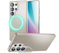 NALIA Hardcase Magnetica per Samsung Galaxy S25 Ultra, Grigio Titanio | Sottile & Sicuro, Smart Camera Stand, Potenza Magnetica Forte, Tatto Nobile & Finitura, OVERLAND