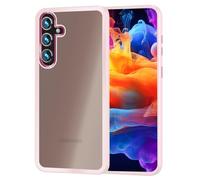 NALIA Hybrid Cover Opaco compatibile con Samsung Galaxy S24 Custodia, Copertura Protettiva Semi-Trasparente, Antiurto Dorso Rigido & Bordi Silicone Anti-Shock, Chiaro Frosted Case, Colore:Rosa