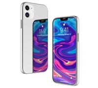 NALIA Mirror Hardcase compatibile con iPhone 12 Mini, Specchio Cover Rigida in 9H Vetro Temperato & Silicone Bumper, Custodia Protettiva Case Telefono Cellulare Protezione Sottile Copertura - Argento