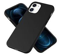 NALIA Morbido Cover in Silicone compatibile con iPhone 12 / iPhone 12 Pro Custodia, Protettiva Copertura Resistente allo Sporco con Microflusso, Soft Gomma Case Rugged Skin, Colore:Nero