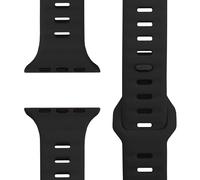 NALIA Motion Cinturino Silicone Compatibile con Apple Watch Bracciale iWatch Series Ultra/SE 10 9 8 7 6 5 4 3 2 1 42/44/45/46/49mm, Cinturino Sportivo Morbido con Fibbia a Perno, Colore:Nero Profondo