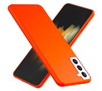 NALIA Neon Cover compatibile con Samsung Galaxy S21 Plus Custodia, Sottile Protettiva Morbido Silicone Gel Copertura Antiurto, Case Skin Resistente Telefono Cellulare Gomma Bumper, Colore:Arancione