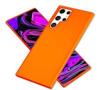 NALIA Neon Cover compatibile con Samsung Galaxy S24 Ultra Custodia, Colore Intenso Antiscivilo Morbido Silicone Copertura Protettiva Sottile Backcover Antigraffio Luminosa Leggera, Colore:Arancione