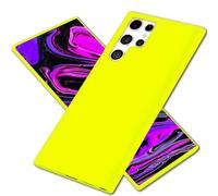 NALIA Neon Cover compatibile con Samsung Galaxy S24 Ultra Custodia, Colore Intenso Antiscivilo Morbido Silicone Copertura Protettiva Sottile Backcover Antigraffio Luminosa Leggera, Colore:Giallo