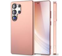 NALIA PureFit compatibile con Samsung Galaxy S25 Ultra Custodia, Hardcase Extra Slim 0,5mm Leggero ed Elegante, Sottile Cover Opaca Anti-Impronte con Finitura Silk Touch Case, Colore:Oro Rosa Antico