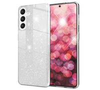 NALIA Rigida Cover Brillantini compatibile con Samsung Galaxy S24 Plus Custodia, Hybrid Glitter Case Copertura Lucida con Luccichio Bling Pailettes, Antiurto Silicone Rinforzato Slim, Colore:Argento