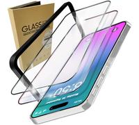 NALIA Set [3-in-1] 2x Vetro Protettivo & 1x Telaio di Montaggio compatibile con iPhone 16 Pro Vetro, Schermo Pellicola Protettiva 9H Vetro Temperato Screen Protector, Facile da Applicare Senza Bolle