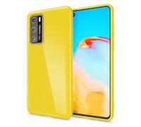 NALIA Silicone Cover compatibile con Huawei P40 Custodia, Protettiva Morbido Copertura Sottile Gomma Gel Bumper, Ultra-Slim Case Skin Antiurto Guscio Grip Etui Backcover Infrangibile, Colore:Giallo