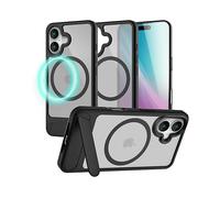NALIA Triton MagSafe COVER per Apple iPhone 16, Armor Nero Titanio