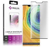 NALIA Vetro Temperato compatibile con Huawei Mate30 Pro, 9H Pellicola Protettiva Full-Cover Display Schermo Copertura, Tempered-Glass Telefono Protezione Blindata Screen-Protector - Trasparente Nero