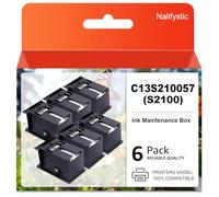 Nalifystic S2100 - Scatola di manutenzione C13S210057 SC13MB, unità di ricambio per serbatoi d'inchiostro SureColor SC-F500, SC-F570, SC-F571, T2170, T3170, T5170, SC-T5180, confezione da 6