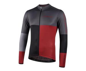 NALINI 03220301100C000.10 New LS Coffee Jersey Uomo Maglia Lunga Black/Red/Grey XS