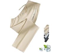 Nallywear, pantaloni da donna ultra morbidi ed elasticizzati, perfetti per il tempo libero, pantaloni attivi elasticizzati per donne sopra i 50 anni, Albicocca Diritto, M