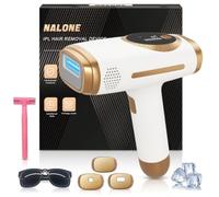 NALONE Epilatore Luce Pulsata con Funzione di Raffreddamento, 4-In-1 HR/SC/RA/BT IPL Epilatore Laser Donna, Luce Pulsata 999,900 Adatto Depilatore Corpo, Viso, Ascelle, Gambe (Nero)